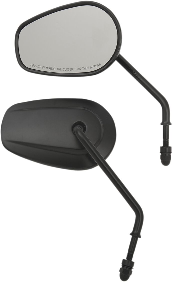 Drag Specialties Mirrors Repl Long Stm Blk MIRRORS Drag Specialties