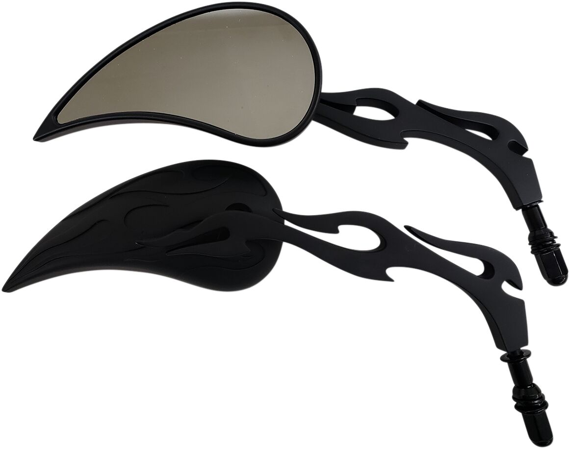 Rivco Products Mirror Billet Flame Blk Rivco Products