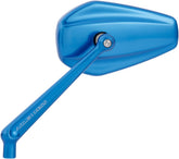 Left Mini Stocker Forged Mirror, Blue Mirrors Arlen Ness