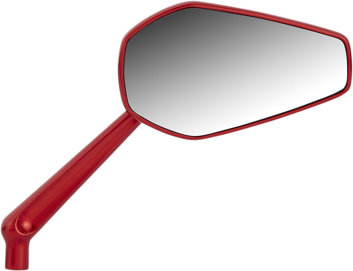 Left Mini Stocker Forged Mirror, Red Mirrors Arlen Ness
