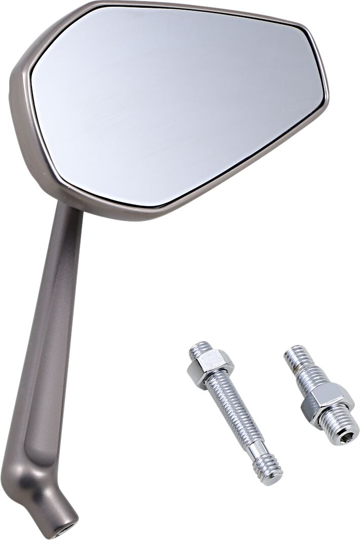 Left Mini Stocker Forged Mirror, Titanium Mirrors Arlen Ness