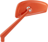 Left Tearchop Forged Mirror, Orange Mirrors Arlen Ness
