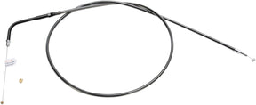 Magnum Shielding Throttle Cable Alt Length Smooth Black Pearl Chrome Black/Clear Cables Throttle Magnum Shielding