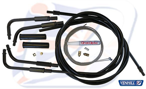Venhill Hd Throttle Cable Kit Black. P CABLES-THROTTLE Venhill