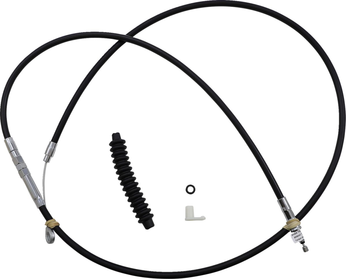 Drag Specialties Cable Clutch Alternative Length Black Vinyl High Efficiency Clutch Lines Drag Specialties
