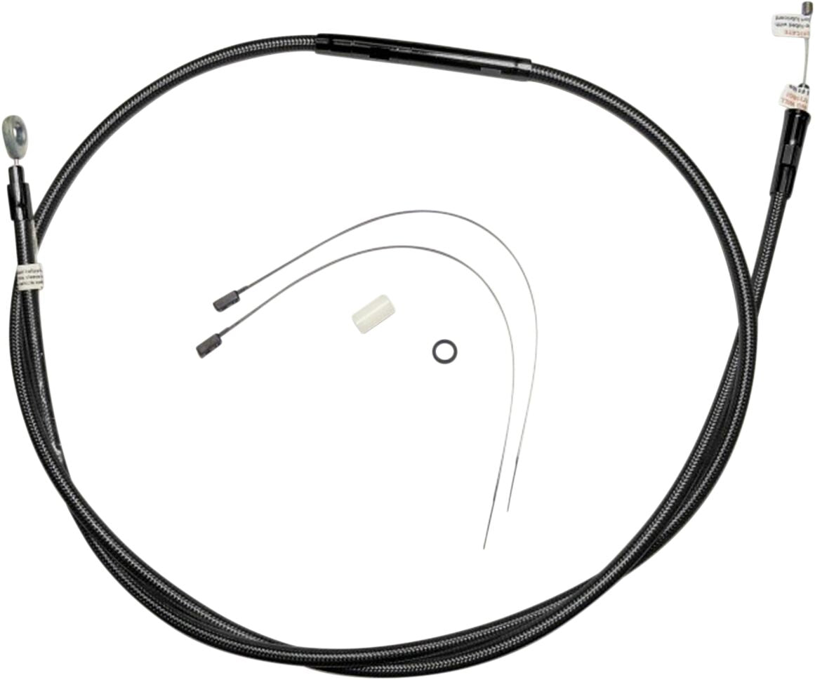 Magnum Shielding Clutch Cable Two Piece Black Pearl Chrome Black/Clear Clutch Lines Magnum Shielding
