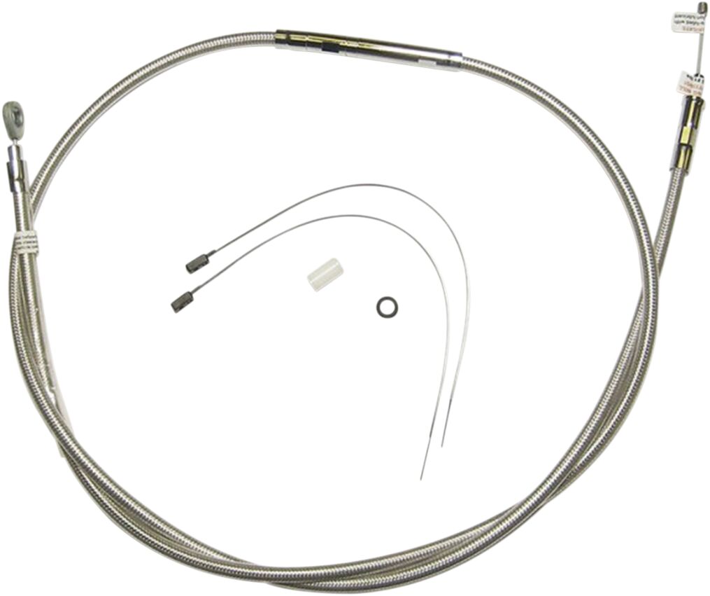 Magnum Shielding Clutch Cable Alt Length Two Piece Polished Nature/Clear Clutch Lines Magnum Shielding