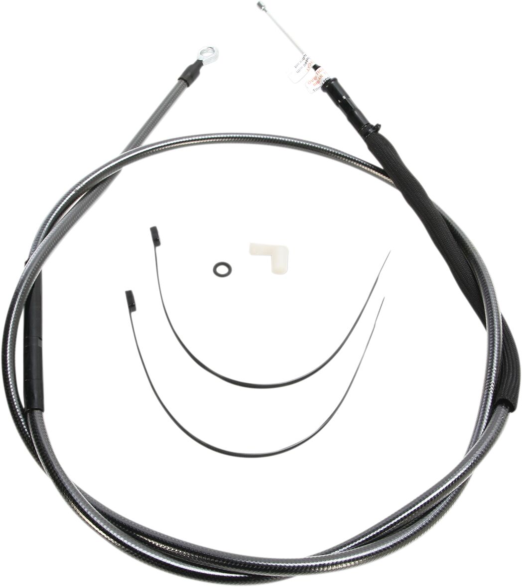 Magnum Shielding Clutch Cable Two Piece Black Pearl Chrome Black/Clear Clutch Lines Magnum Shielding