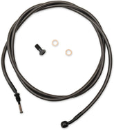 La Choppers Midnight Braided Clutch Line For 12" 14" Apes / Black Braided / Stainless Steel Clutch Lines La Choppers