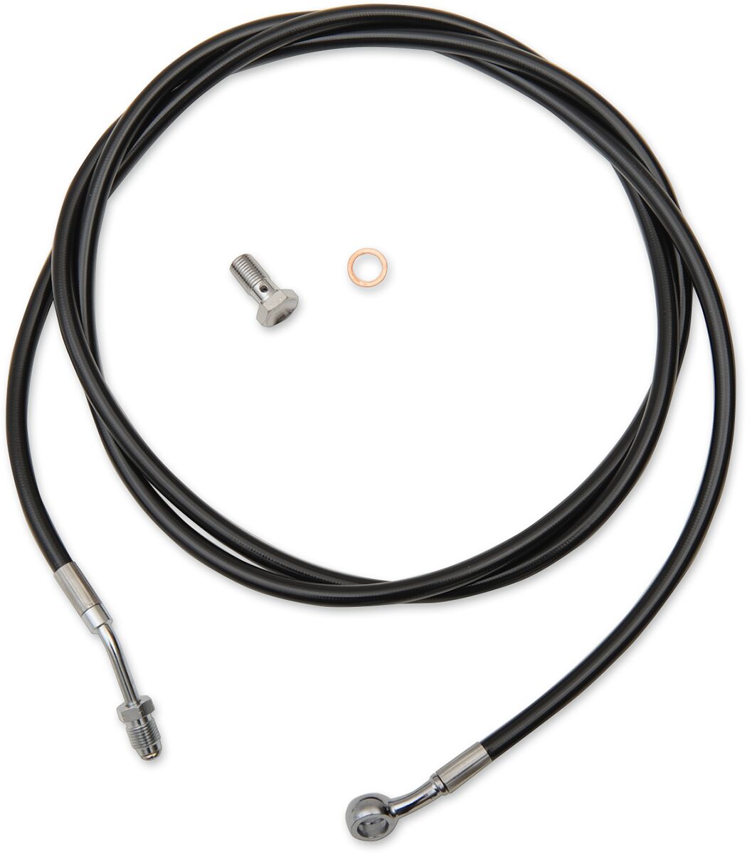 La Choppers Black Vinyl/Stainless Clutch Line For 18" 20" Apes / Black/ Stainless Steel Clutch Lines La Choppers