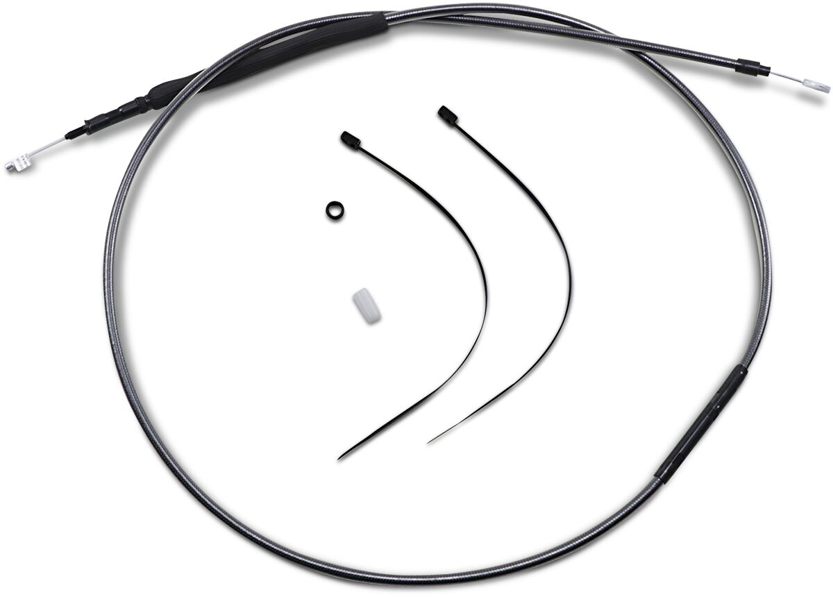 Magnum Shielding Clutch Cable Two Piece Black Pearl Chrome Black/Clear Clutch Lines Magnum Shielding