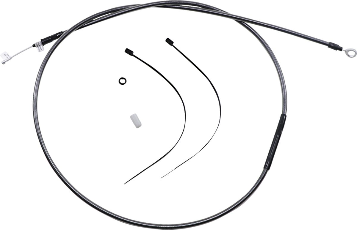 Magnum Shielding Clutch Cable Two Piece Black Pearl Chrome Black/Clear Clutch Lines Magnum Shielding