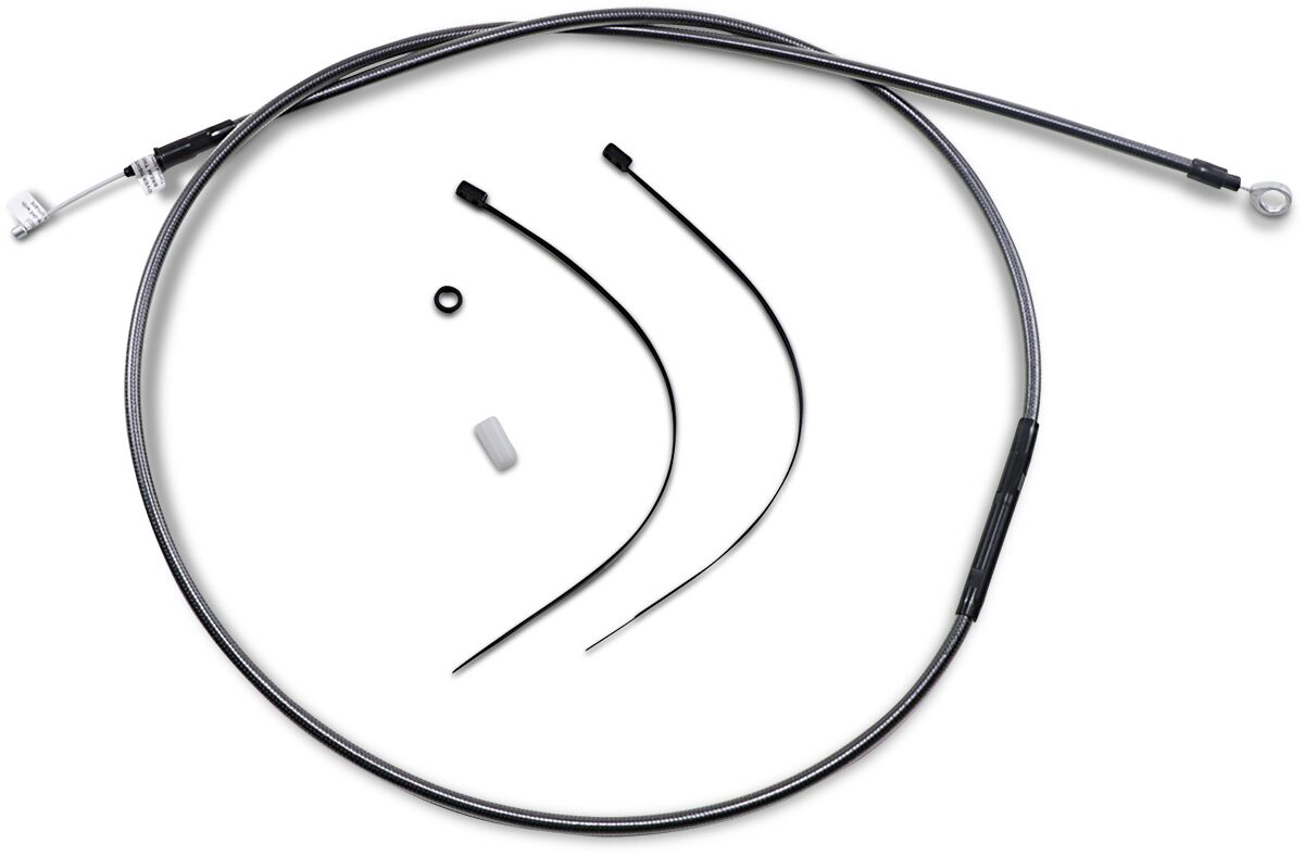 Magnum Shielding Clutch Cable Two Piece Black Pearl Chrome Black/Clear Clutch Lines Magnum Shielding