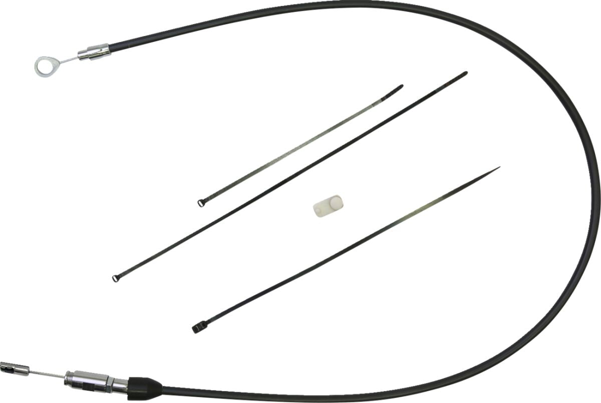 Drag Specialties Clutch Cable Upper Black/Chrome Clutch Lines Drag Specialties