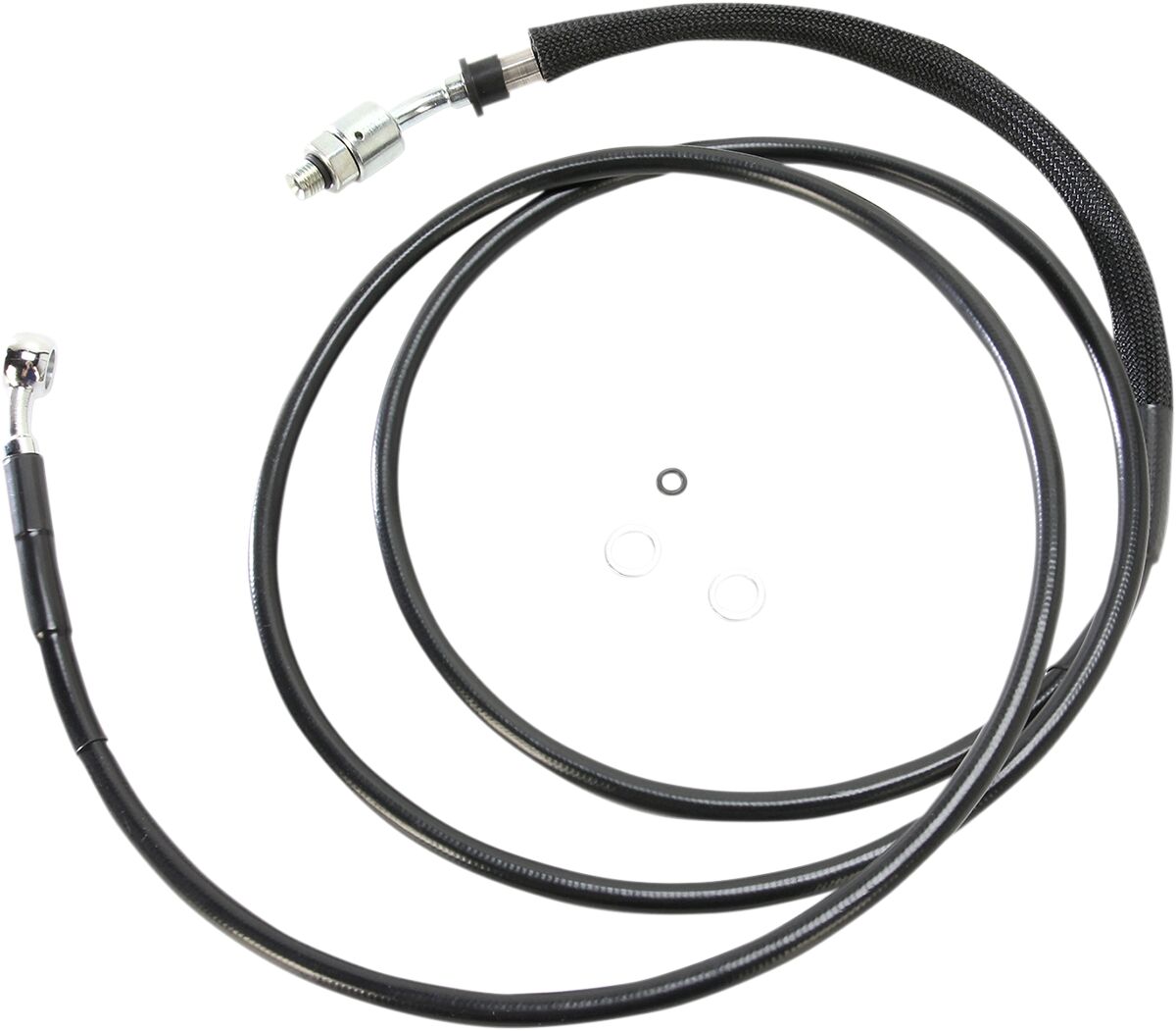 Drag Specialties Clucth Line Black Vinyl Coated + 6" Stainless Steel Hydraulic Hose Hydraulic Clutch Drag Specialties