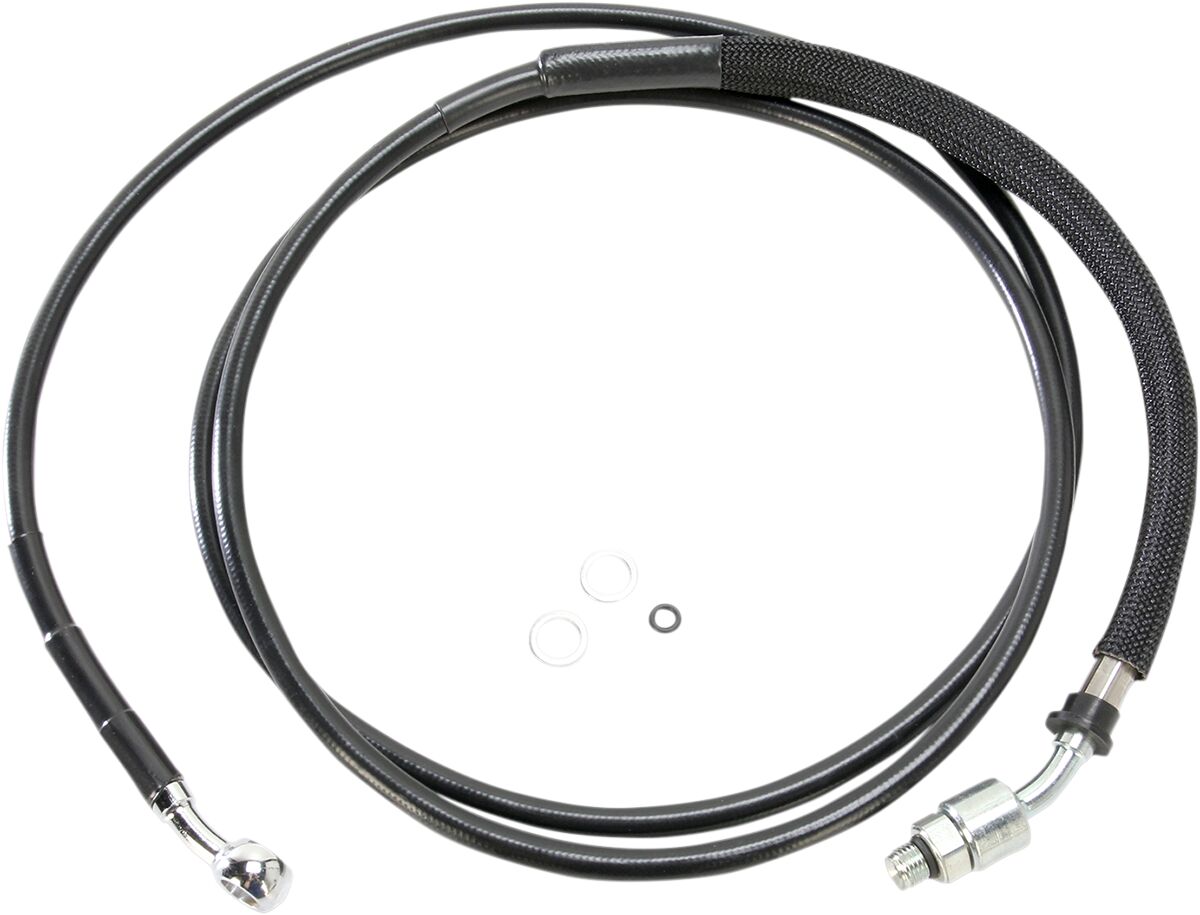Drag Specialties Clucth Line Black Vinyl Coated + 8" Stainless Steel Hydraulic Hose Hydraulic Clutch Drag Specialties