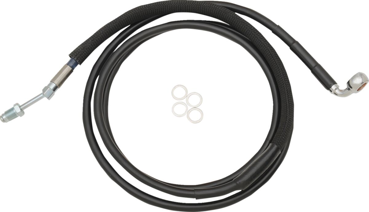 Drag Specialties Clucth Line Black Vinyl Coated Stainless Steel Hydraulic Hose Hydraulic Clutch Drag Specialties
