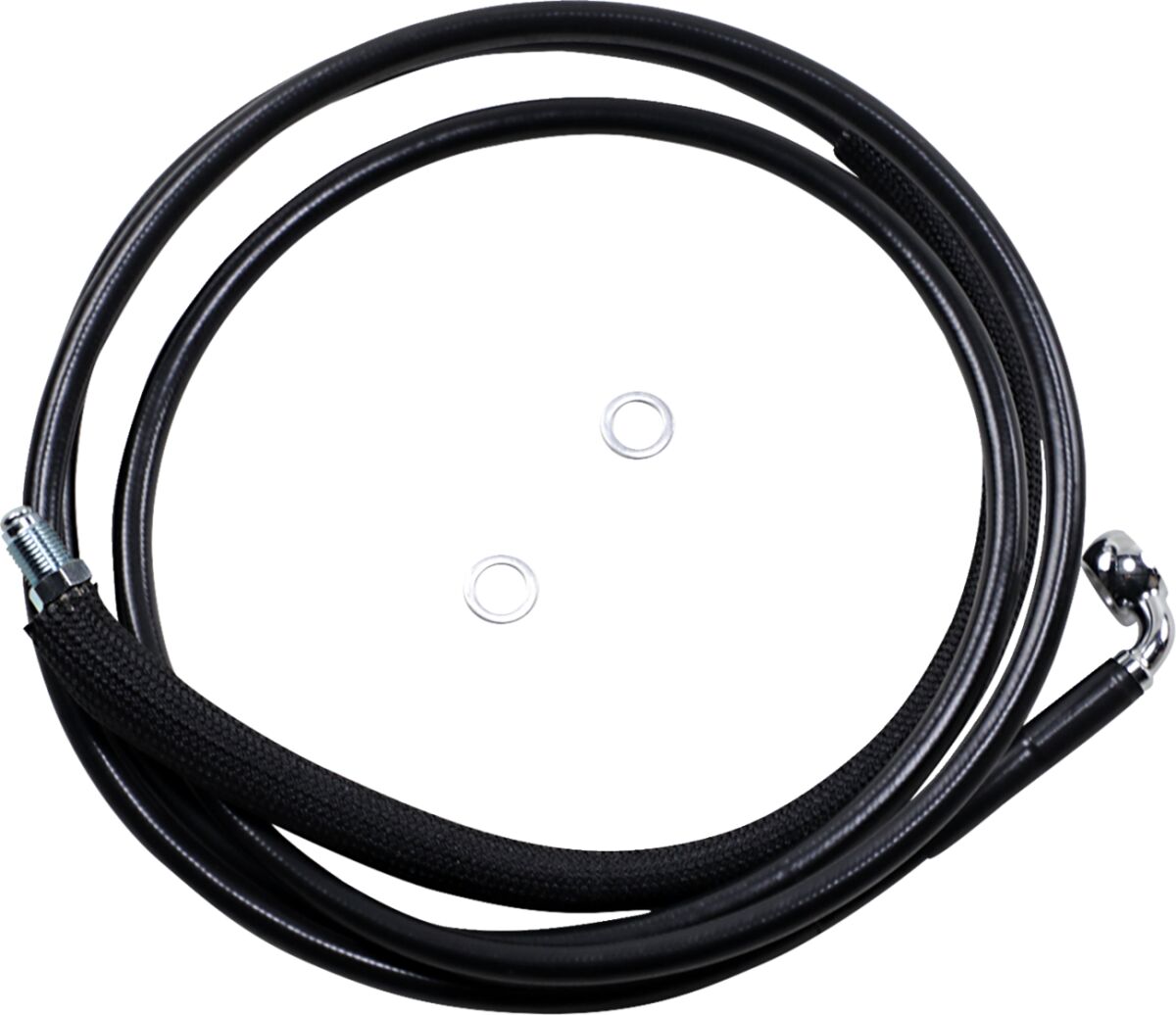 Drag Specialties Clucth Line Black Vinyl Coated + 4" Stainless Steel Hydraulic Hose Hydraulic Clutch Drag Specialties