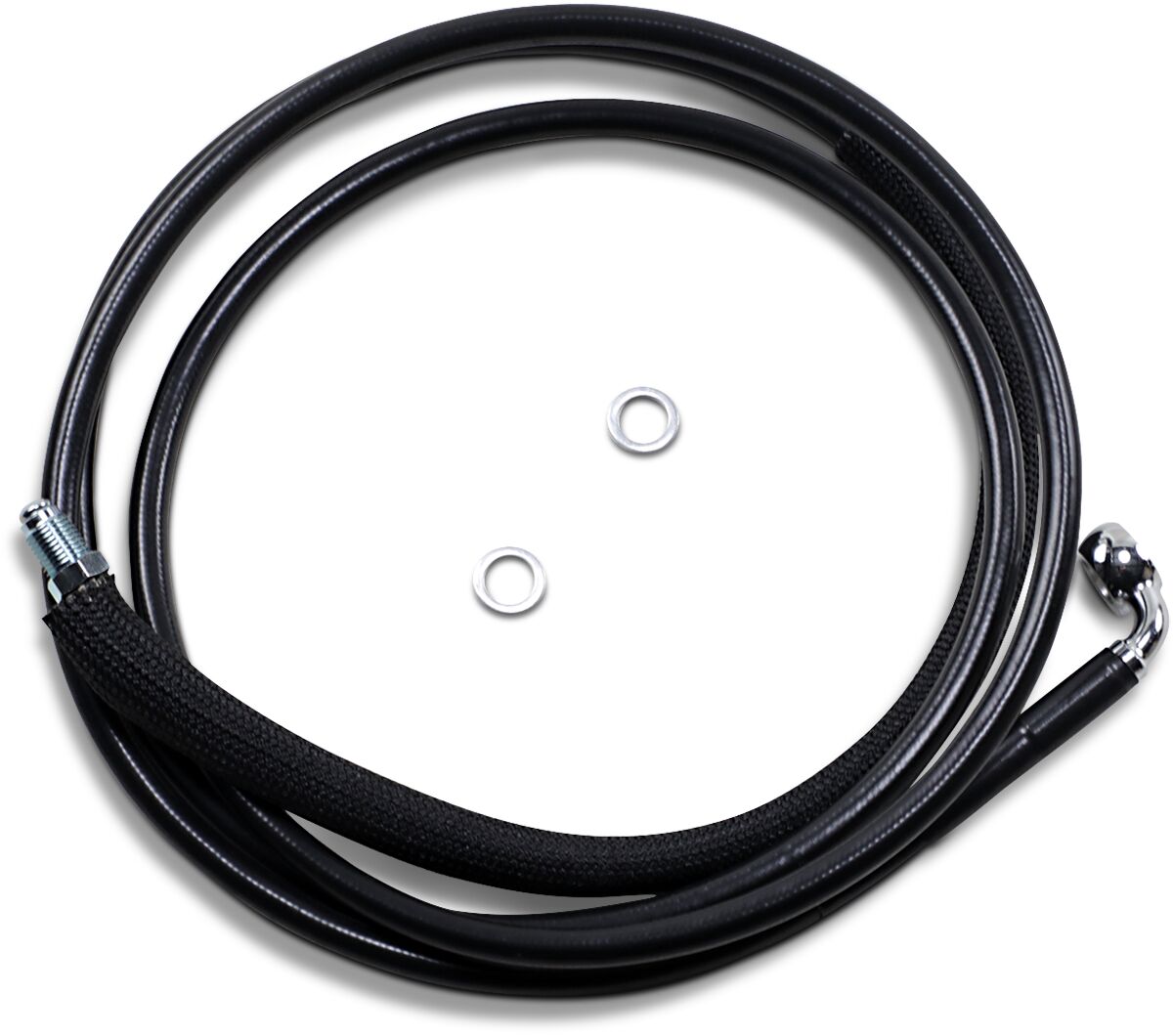 Drag Specialties Clucth Line Black Vinyl Coated + 4" Stainless Steel Hydraulic Hose Hydraulic Clutch Drag Specialties
