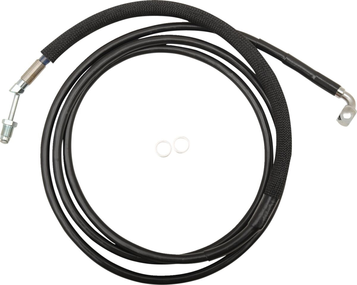 Drag Specialties Clucth Line Black Vinyl Coated + 6" Stainless Steel Hydraulic Hose Hydraulic Clutch Drag Specialties