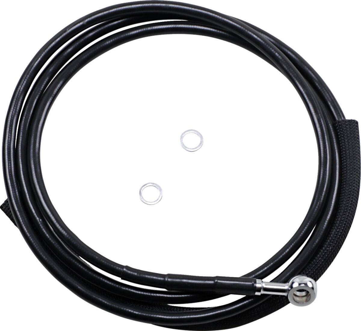Drag Specialties Clucth Line Black Vinyl Coated + 4" Stainless Steel Hydraulic Hose Hydraulic Clutch Drag Specialties