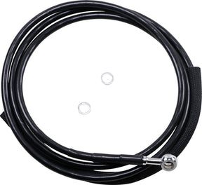 Drag Specialties Clucth Line Black Vinyl Coated + 4" Stainless Steel Hydraulic Hose Hydraulic Clutch Drag Specialties