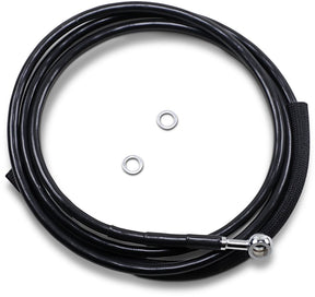 Drag Specialties Clucth Line Black Vinyl Coated + 4" Stainless Steel Hydraulic Hose Hydraulic Clutch Drag Specialties