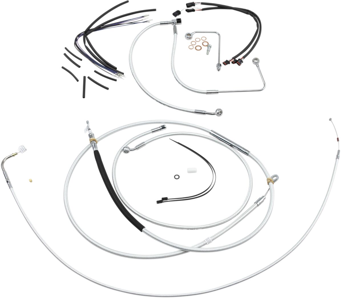 Magnum Shielding Control Cable Kit Softail Sterling Chromite® Ii Nature Brake & Clutch Lines Magnum Shielding