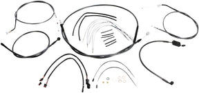 Magnum Shielding Control Cable Kit Sportster Chrome Black Brake & Clutch Lines Magnum Shielding