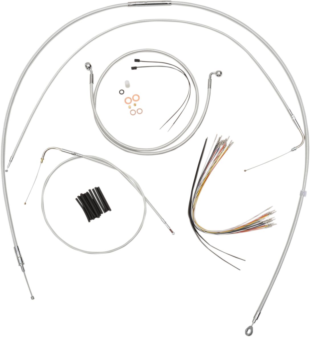 Magnum Shielding Handlebar Installation Kit Designer Sterling Chromite® Ii Chrome Nature/Clear Brake & Clutch Lines Magnum Shielding