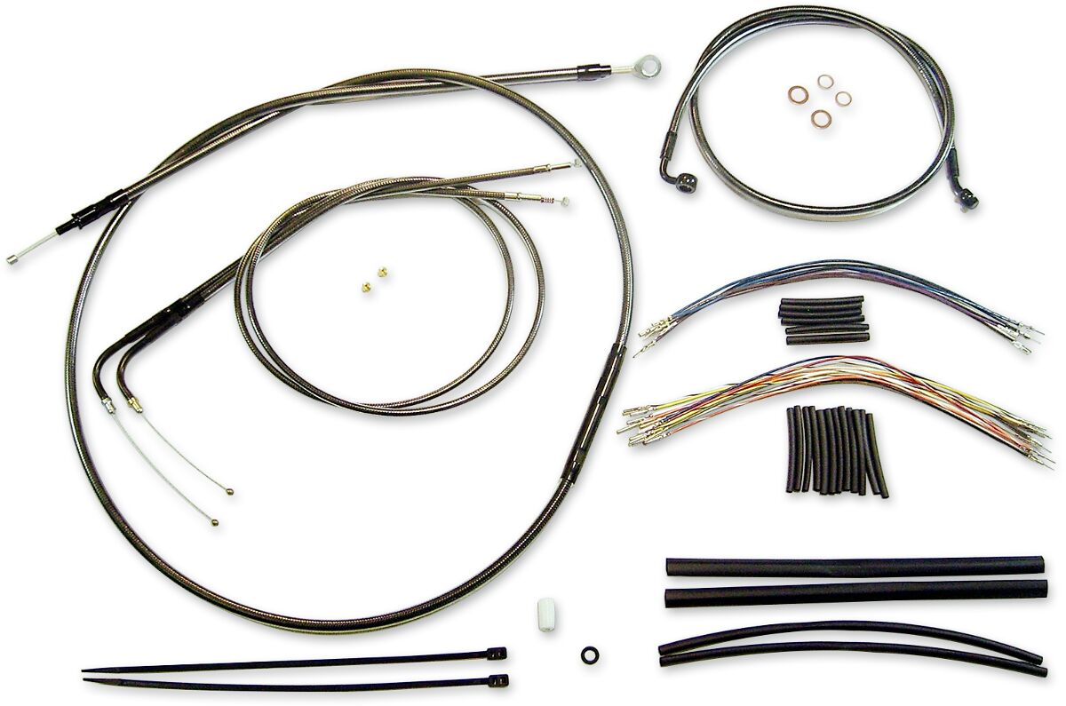 Magnum Shielding Handlebar Installation Kit Designer Black Pearl Chrome Black/Clear Brake & Clutch Lines Magnum Shielding