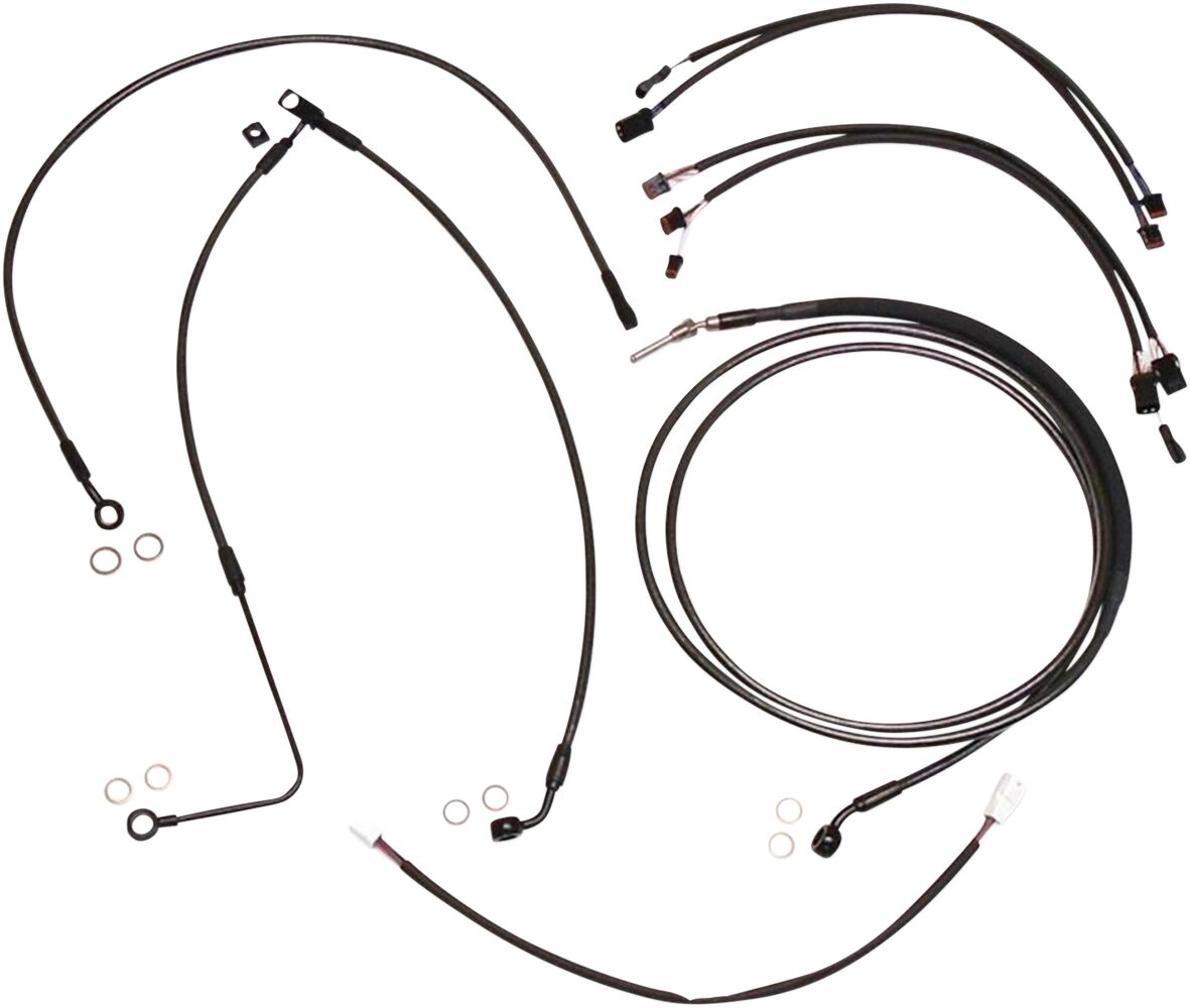 Magnum Shielding Handlebar Installation Kit Designer Black Pearl Chrome Black/Clear Brake & Clutch Lines Magnum Shielding