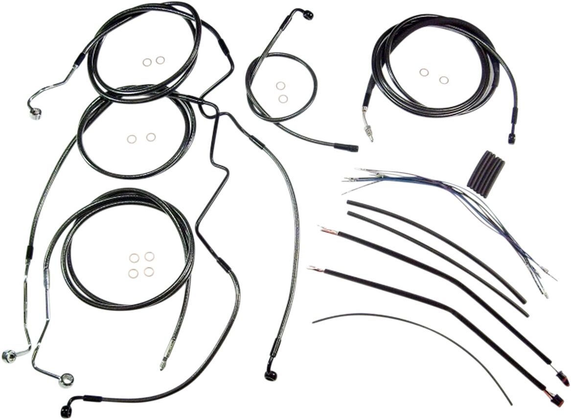 Magnum Shielding Handlebar Installation Kit Designer Black Pearl Chrome Black/Clear Brake & Clutch Lines Magnum Shielding