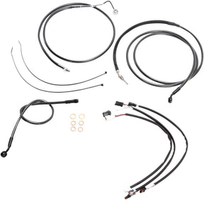 Magnum Shielding Handlebar Installation Kit Designer Black Pearl Chrome Black/Clear Brake & Clutch Lines Magnum Shielding