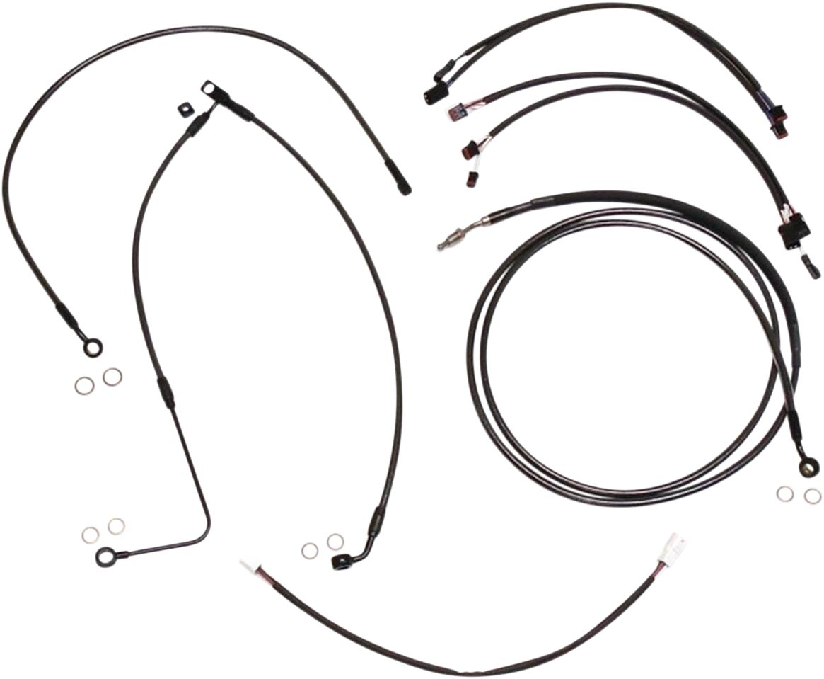 Magnum Shielding Handlebar Installation Kit Designer Black Pearl Chrome Black/Clear Brake & Clutch Lines Magnum Shielding
