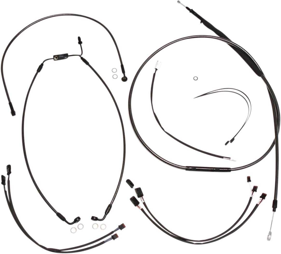 Magnum Shielding Handlebar Installation Kit Designer Black Pearl Chrome Black/Clear Brake & Clutch Lines Magnum Shielding