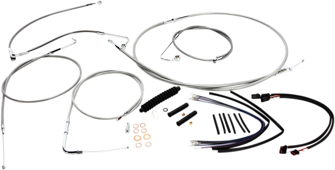 Magnum Shielding Control Cable Kit Handlebar Xr Oe Style Abs Stainless Steel Brake & Clutch Lines Magnum Shielding