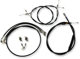 La Choppers Standard Cable Kit For 12 14 Ape Hangers Black Vinyl/Stainles Braided Steel Black Brake & Clutch Lines La Choppers