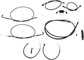 La Choppers Complete Cable Kit For 12 14 Ape Hangers Midnight Series Black Brake & Clutch Lines La Choppers