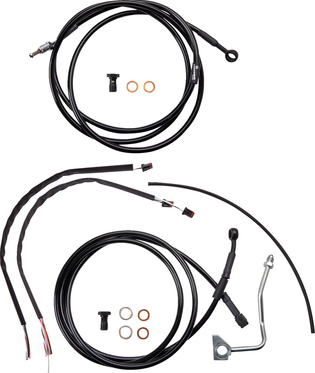 Burly Brand Control Kit Bk 17 Flh 13 Apehanger Cable/Line Kits Burly Brand