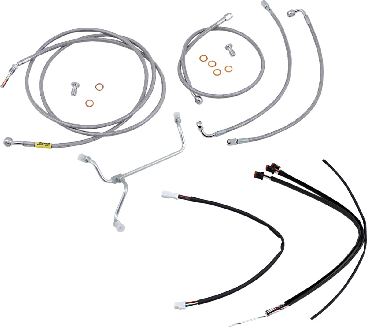 Burly Brand Control Kit Ss 17 Flhx 15 Apehanger Cable/Line Kits Burly Brand
