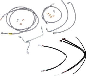 Burly Brand Control Kit Ss 17 Flhx 15 Apehanger Cable/Line Kits Burly Brand