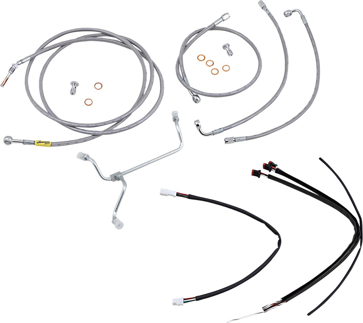 Burly Brand Control Kit Ss 17 Flhx 15 Apehanger Cable/Line Kits Burly Brand