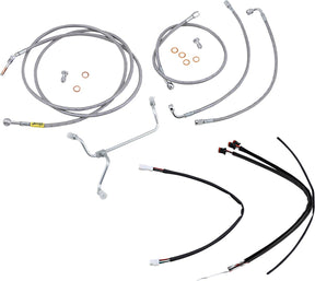 Burly Brand Control Kit Ss 17 Flhx 15 Apehanger Cable/Line Kits Burly Brand
