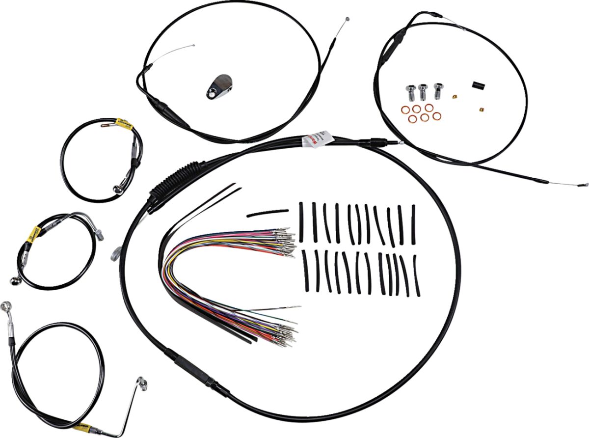 Burly Brand Cntrl Kit 13 Bag Bar Blk Brake & Clutch Lines Burly Brand