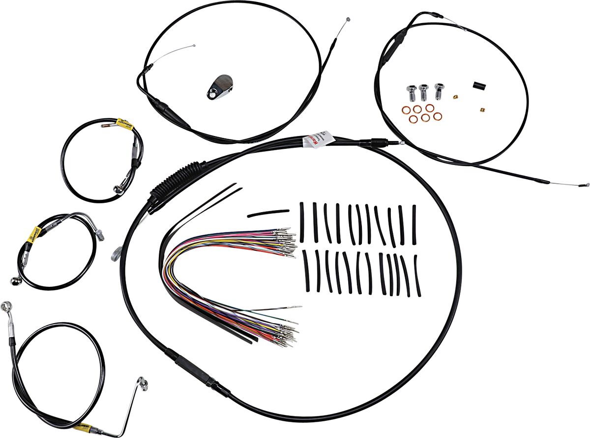 Burly Brand Cntrl Kit 13 Bag Bar Blk Brake & Clutch Lines Burly Brand