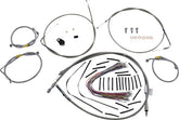 Burly Brand Cntrl Kit 13 Bag Bar Ss CLUTCH & BRAKE CABLE/HOSE KITS Burly Brand