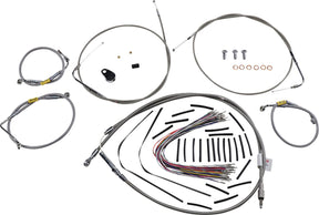 Burly Brand Cntrl Kit 13 Bag Bar Ss CLUTCH & BRAKE CABLE/HOSE KITS Burly Brand