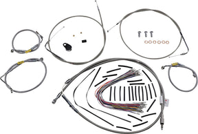 Burly Brand Cntrl Kit 13 Bag Bar Ss CLUTCH & BRAKE CABLE/HOSE KITS Burly Brand