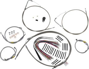 Burly Brand Cntrl Kit 15 Bag Bar Ss CLUTCH & BRAKE CABLE/HOSE KITS Burly Brand